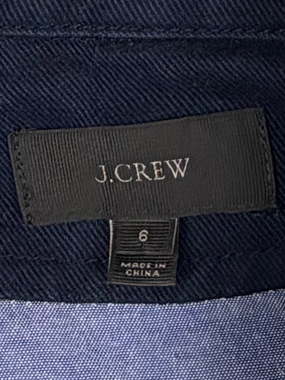 J. CREW • Navy/White Heavyweight Cotton Twill Double-Breasted Peacoat, 6 - Picture 11 of 14